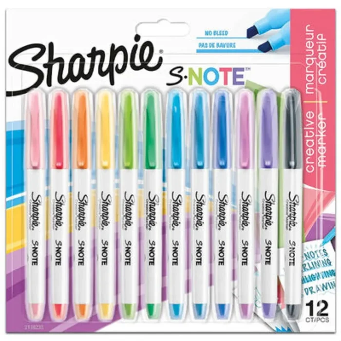 12pk Asst S-Note Highlighter by Sharpie