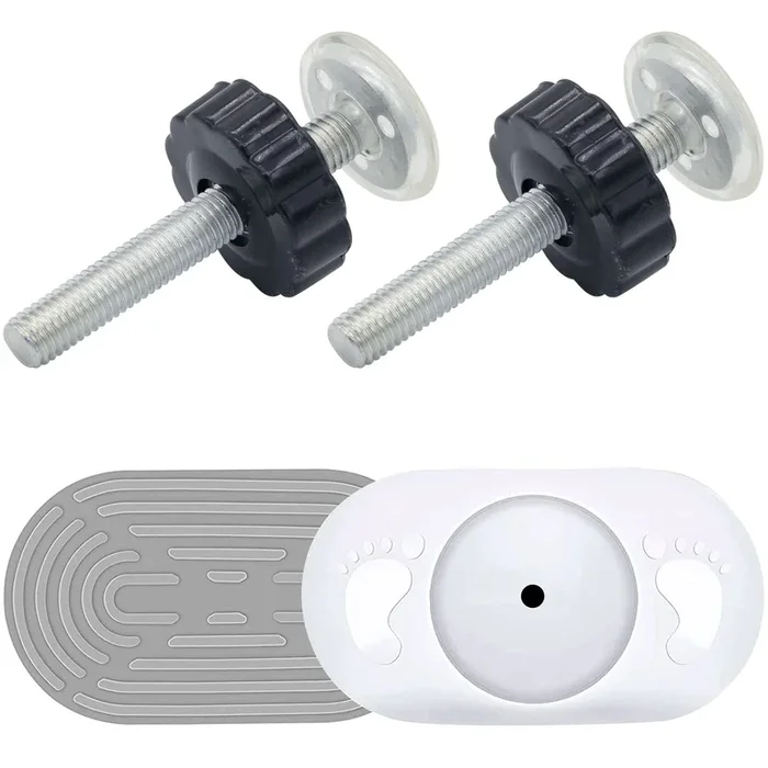 2 Set M10 Baby Gate Adapter With Baby Gate Wall Protector, 10Mm Baby Gate Extender Pressure Gates Threaded Spindle Rods, Replacement Bolt Part For Baby & Pet Pressure Mounted Safety Gates