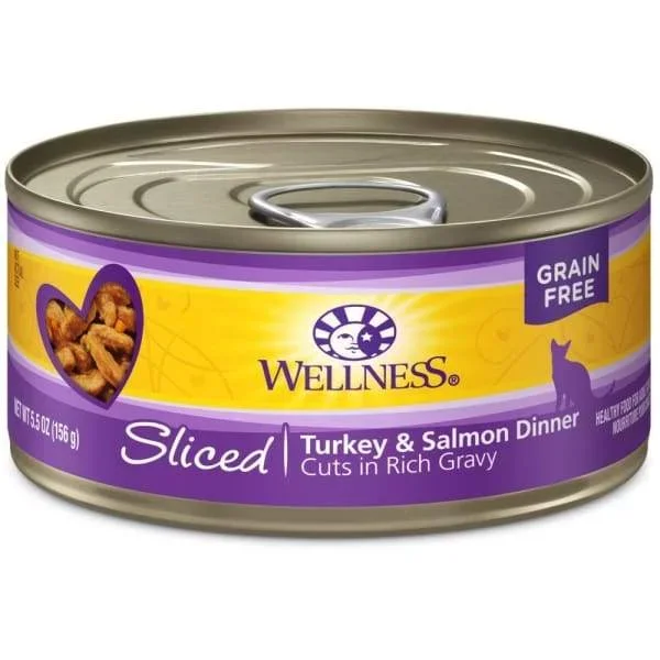 [20% OFF] Wellness Complete Health Sliced Turkey & Salmon Dinner Canned Cat Food 156g