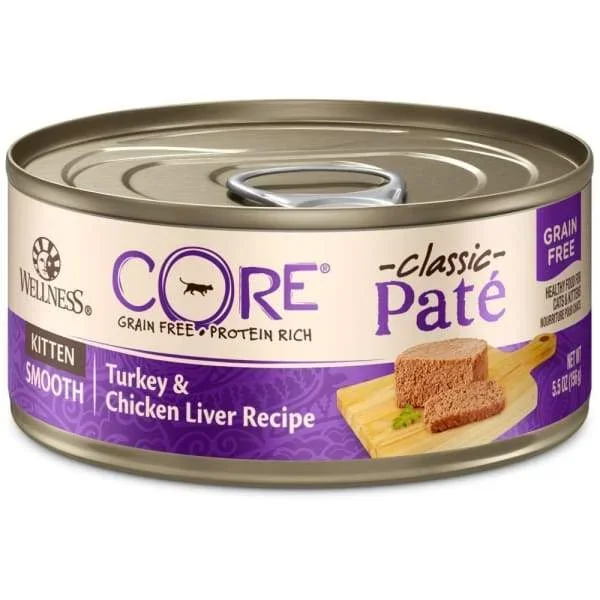 [20% OFF] Wellness CORE Pâté Kitten Turkey & Chicken Liver Canned Cat Food 155g