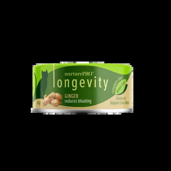 [24 Cans] Nurture Pro Longevity Chicken & Skipjack Tuna White Meat With Ginger 80g