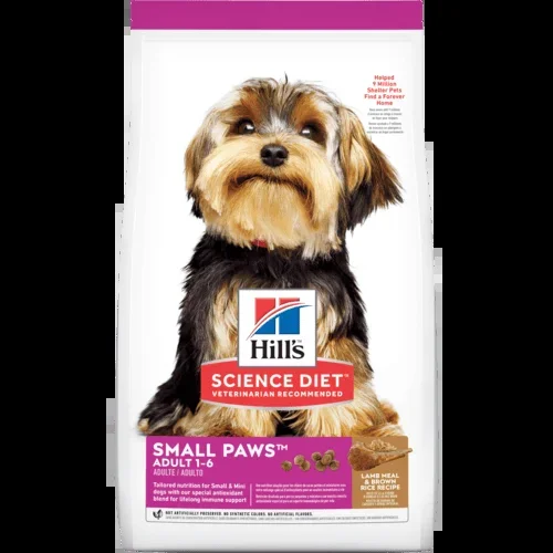 (2896) Hill’s® Science Diet® Adult Small Paws™ Lamb Meal & Brown Rice Recipe Dry Food for Dogs (4.5lbs)