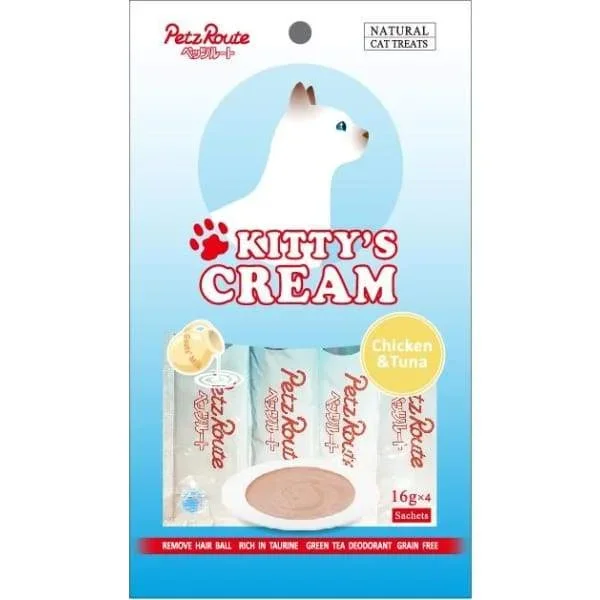 [3 FOR $10] Petz Route Kitty’s Cream Chicken & Tuna Cat Treats 16g x 4