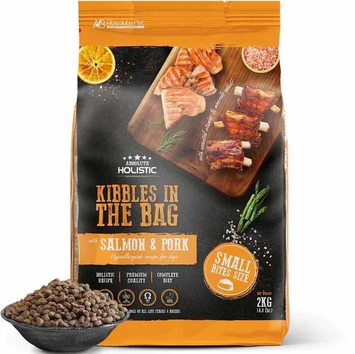 35% OFF: Absolute Holistic Kibbles In The Bag Salmon & Pork Small Bites Dry Dog Food