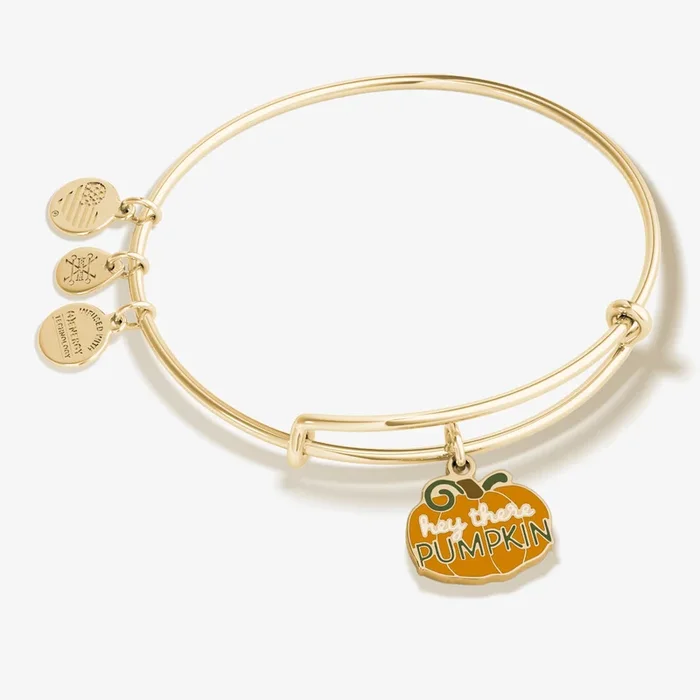 ‘Hey There Pumpkin’ Charm Bangle Bracelet