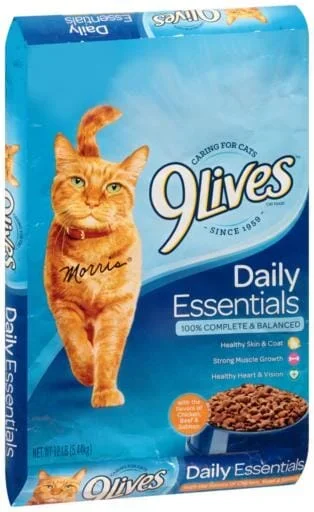 9Lives Daily Essentials Chicken Beef and Salmon Dry Cat Food – 12 Lbs