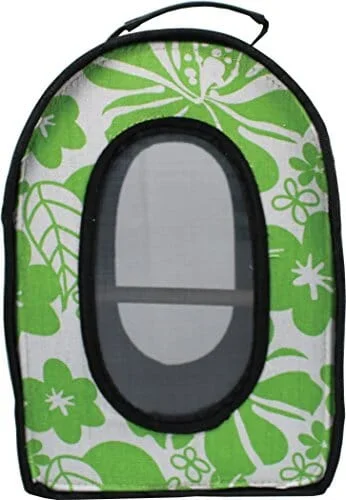 A&E Cage Company Voyager Soft Sided Travel Bird Carrier – Green – Large – 13.5 X 9 X 18.5