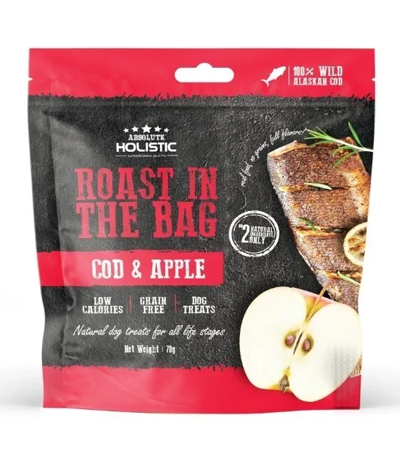 Absolute Holistic Roast In The Bag (Cod & Apple) Natural Dog Treats