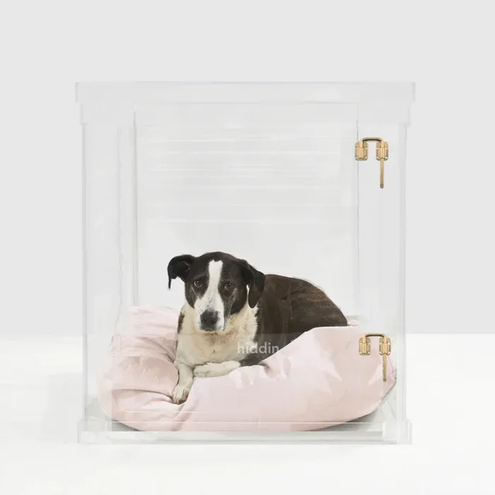 Acrylic Dog Crate & Gate | Medium Size
