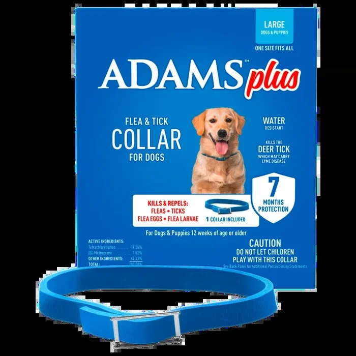 Adams Plus Flea & Tick Blue Collar for Dogs Large