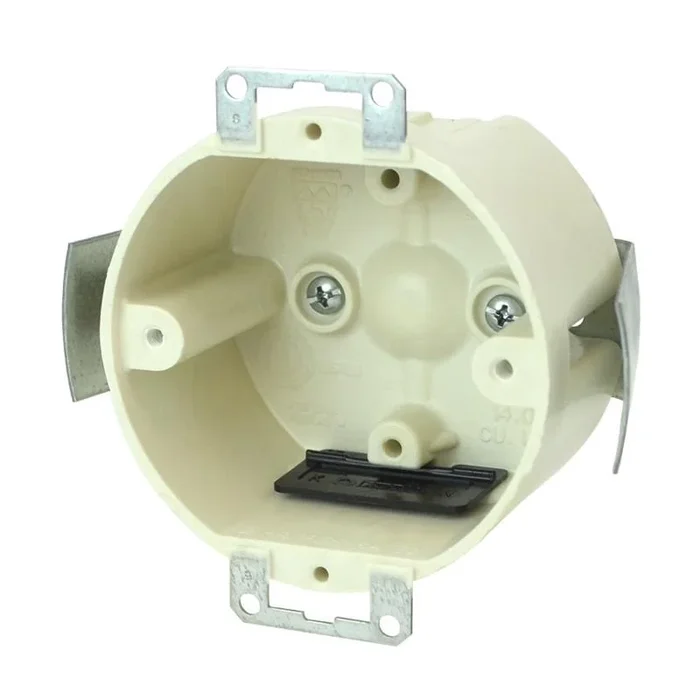 Allied Moulded Old Work 14 cu in Round Fiberglass 1 gang Outlet Box Beige