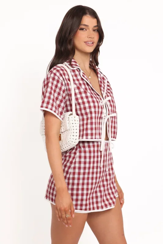 Ana Skort Set – Burgundy