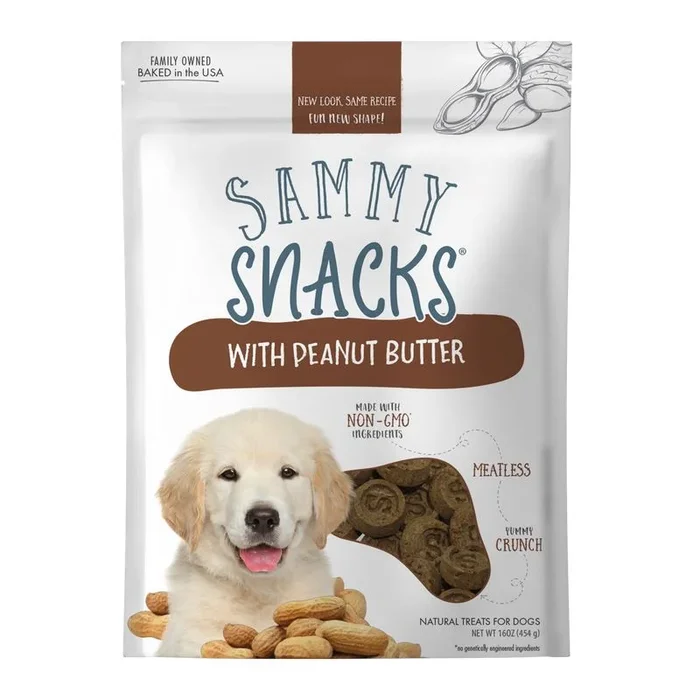 Ancestry Pet Food Sammy Snacks Peanut Butter Crunchy Dog Biscuits Treats – 8 Oz