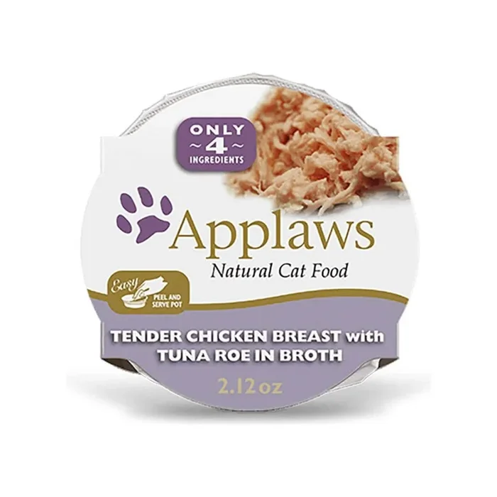 Applaws 湿猫粮鸡胸肉配金枪鱼子汤配方