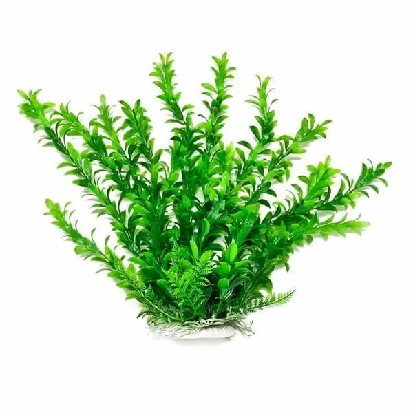 Aquatop Anacharis-Like Weighted Plastic Aquarium Plant – Green – 20 In
