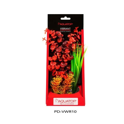 Aquatop, Aquatop Vibrant Wild Plant, Red, 1 Each/10 in