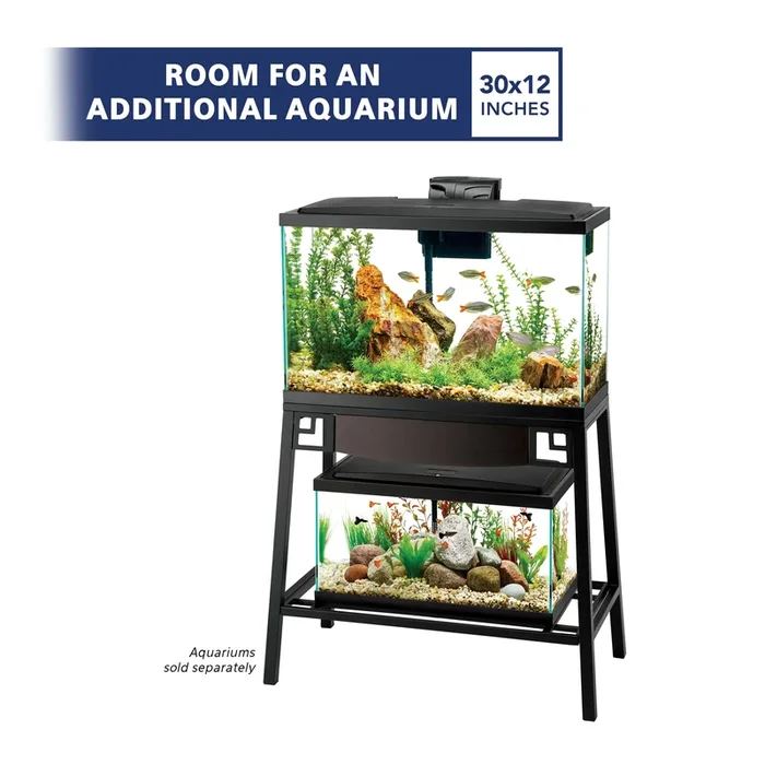 Aqueon Forge Metal Aquarium Stands – Black/Brown – 30 X 12 in