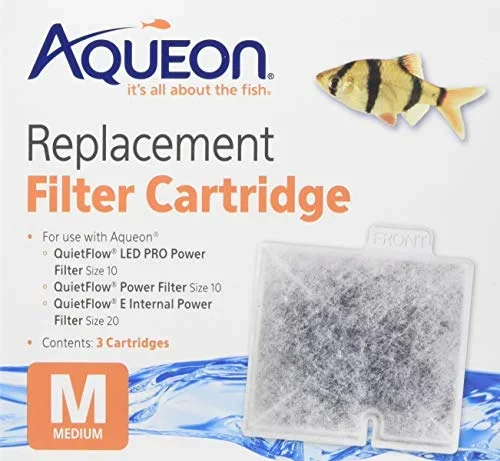 Aqueon Replacement Filter Cartridge For QuietFlow 10 – Medium – 3 pk