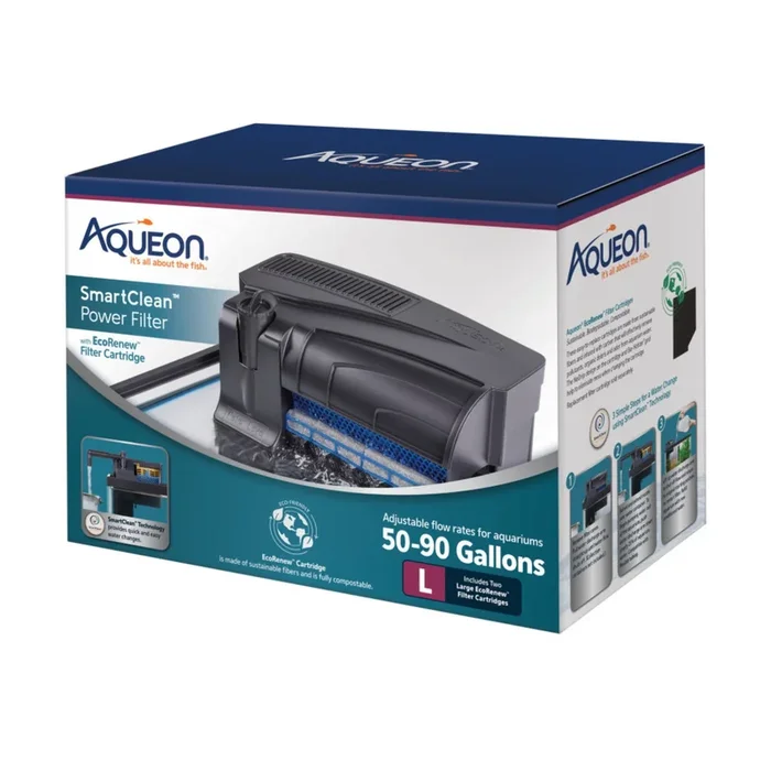 Aqueon SmartClean Power Filter with EcoRenew Filter Cartridge 1ea/5090 gal