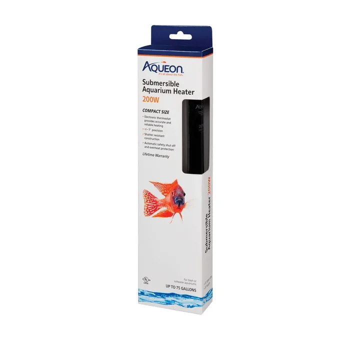 Aqueon Submersible Aquarium Heater – Up To 75 gal – 200 W