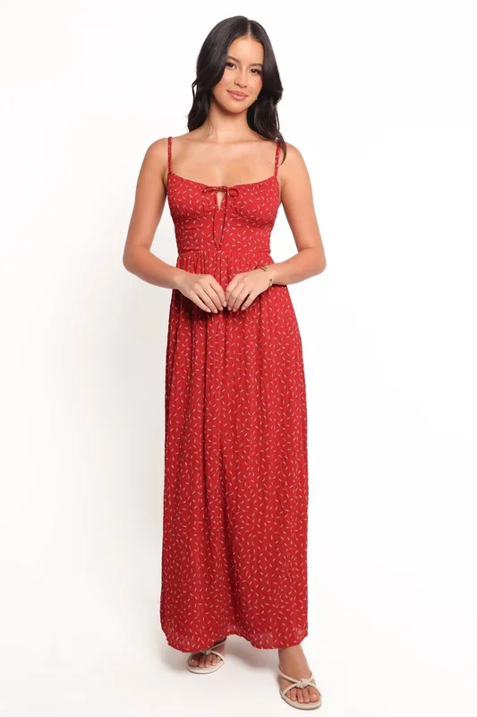 Ariadne Midi Dress – Red