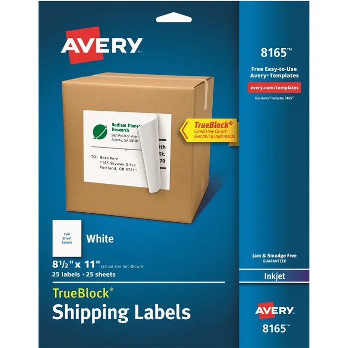 Avery® TrueBlock Shipping Labels – AVE8165