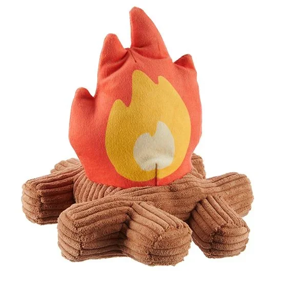 Bark Box Squeak-Away Camp Hound Campfire Squeaking and Plush Dog Toy