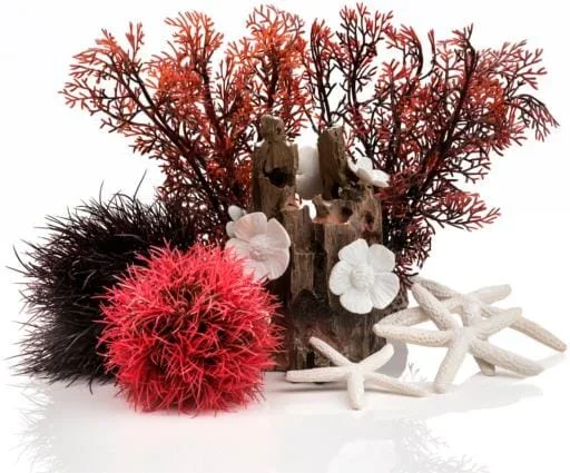 Biorb Aquarium Decoration Plant and Rock Kit – Red – Small – 15L or 4 Gallons