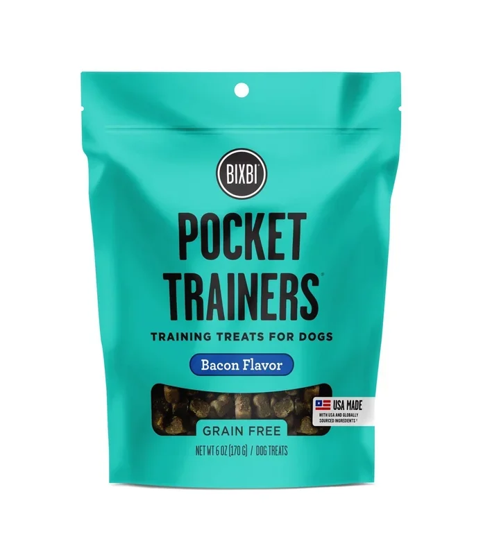 Bixbi Pocket Trainers Bacon Soft and Chewy Training Dog Treats – 6 Oz