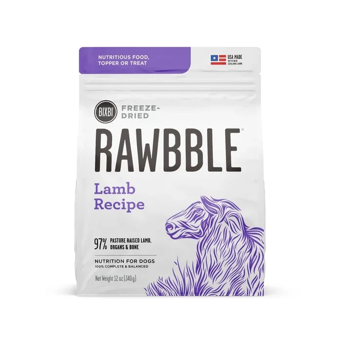 Bixbi Rawbble Lamb Freeze-Dried Dog Food – 12 Oz
