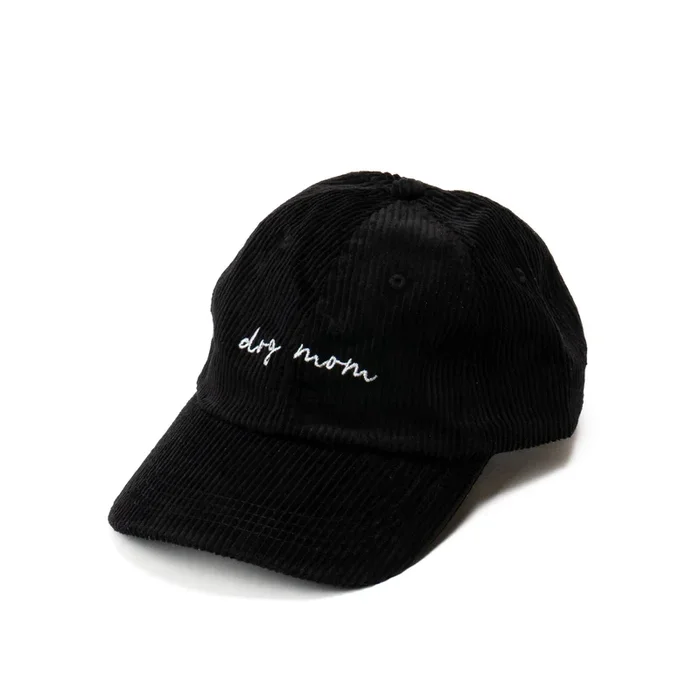 Black Corduroy Dog Mom Hat