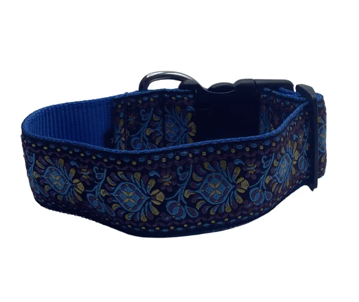 Blue Mood Ribbon Collar Dog Collar (1.5″ Wide)