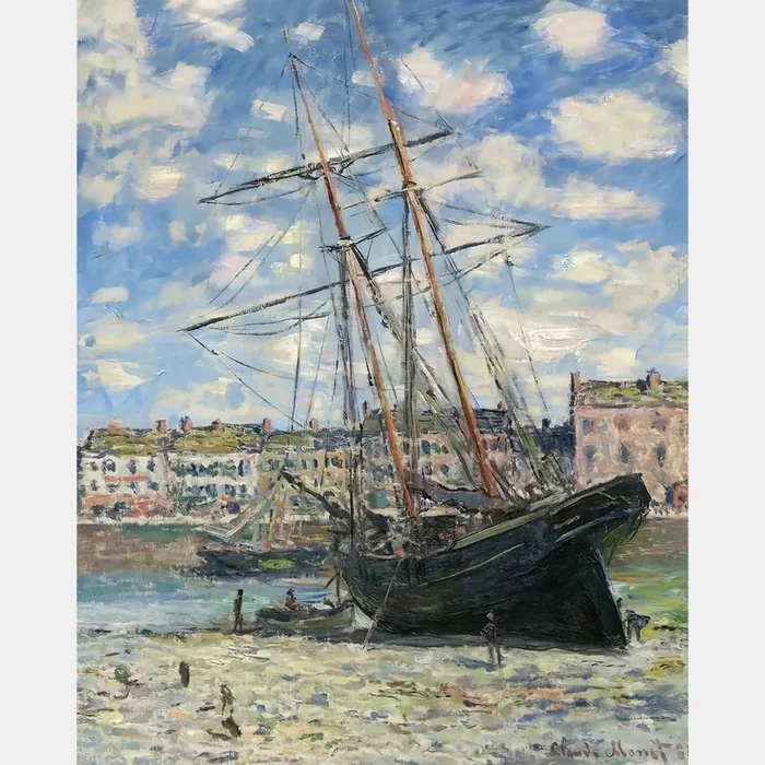 Boat Lying at Low Tide (1881) – Diamond Painting – X-Large