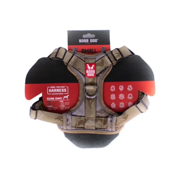 Boss Dog, Boss Dog Tactical Dog Harness, Tan Camo, 1 Each / Small