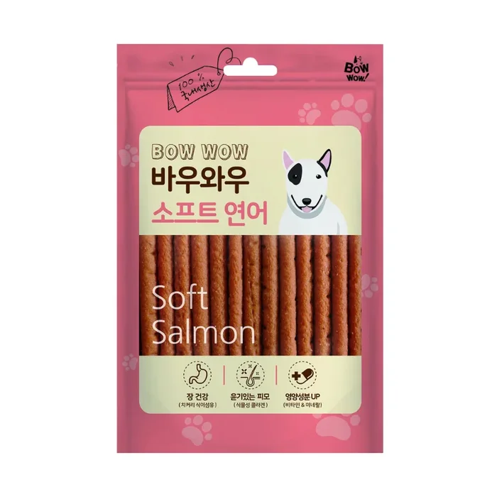 Bow Wow Soft Salmon Jerky Dog Treats – 150g