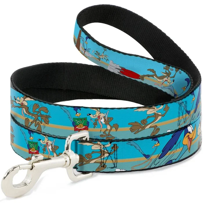Buckle-Down Pet Leash – Road Runner/Wile E. Coyote Scene2 Desert – 4 Feet Long – 1/2′ Wide