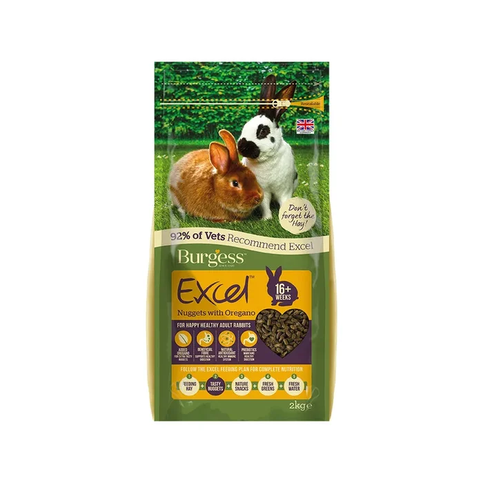 Burgess Excel Tasty Nuggets With Oregano For Adult Rabbits 1.5kg
