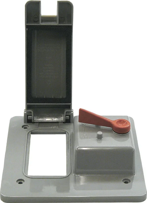 Cantex Rectangle PVC 2 gang 4-11/16 in. H X 4-7/8 in. W Toggle Cover