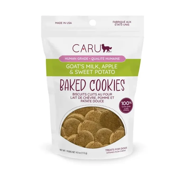 Caru Pet Food Goat’s Milk Apple and Sweet Potato Dog Cookies 4 oz