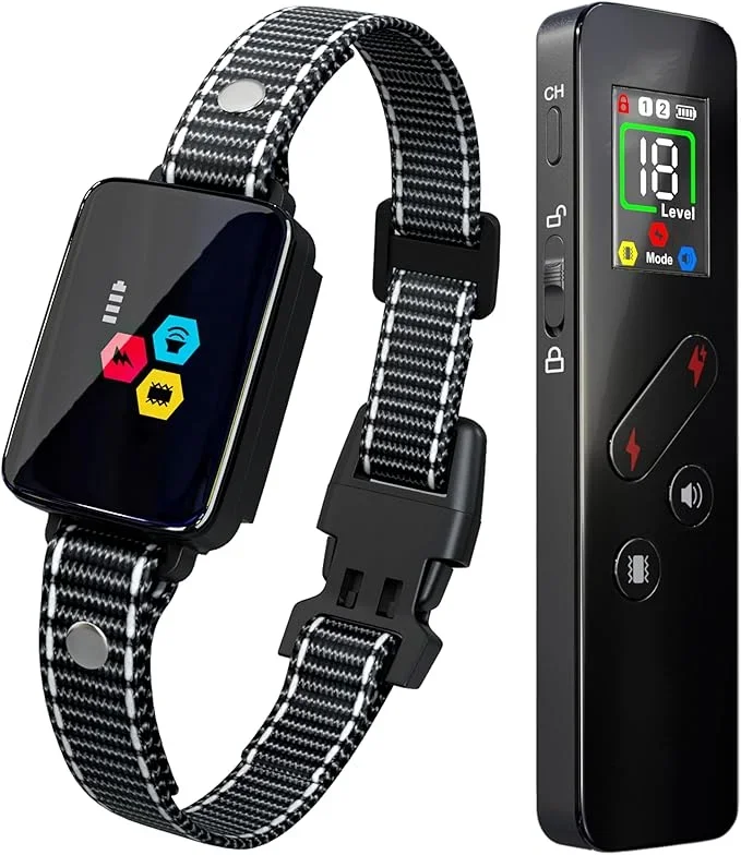 Cat Training Collar Cat Bark Collar with Remote Electric Cats Shock Collar 3300FT IP67 Waterproof 3 Training Modes Beep Vibration Shock Mode Top Meowing Effective for Bad Behavior Black Knight