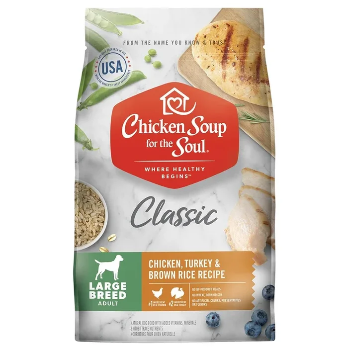 Chicken Soup For The Soul Large Breed Adult Recipe with Chicken, Turkey & Brown Rice Dry Dog Food