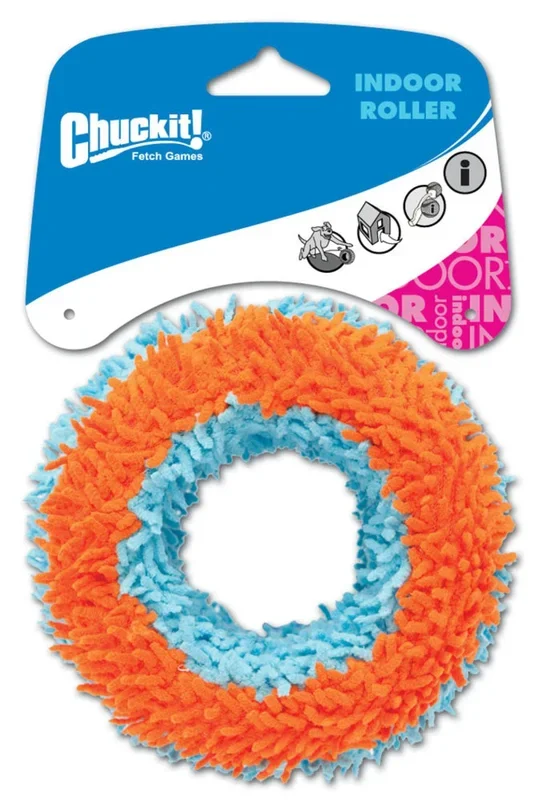 Chuckit! Indoor Roller Dog Toy Blue & Orange Medium