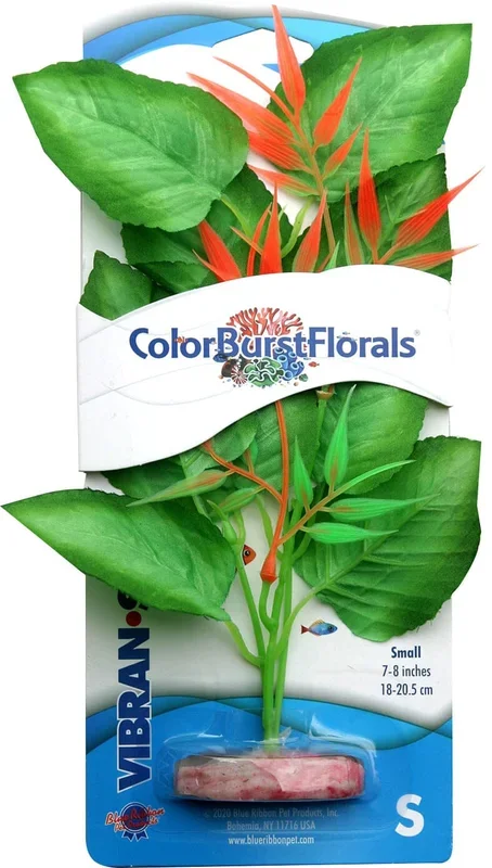 Colorburst Florals Marshwood Silk Style Plastic Aquarium Plant – Green – Small