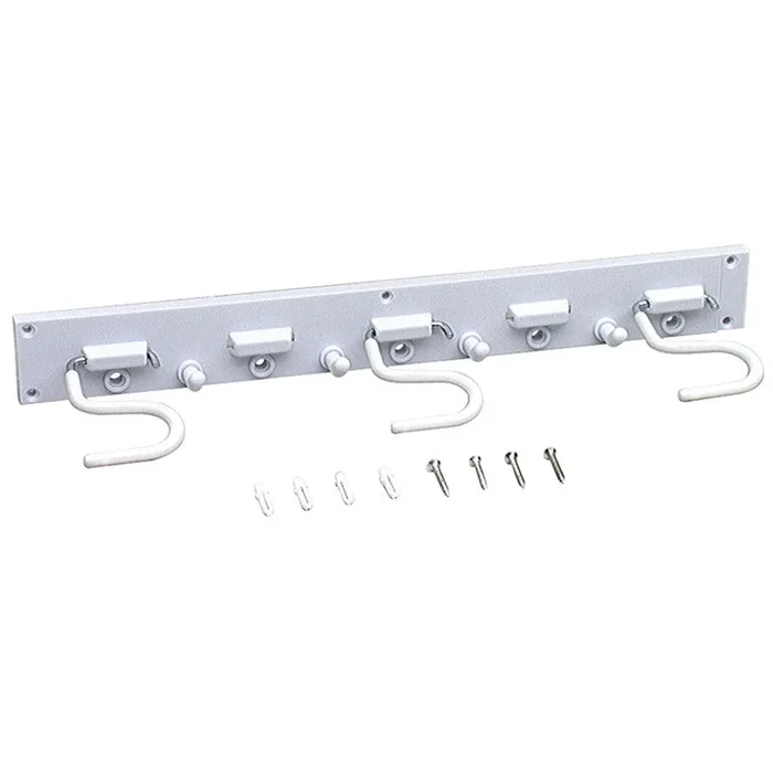 Crawford White Steel Rack 10 lb. Capacity – Wall-Mounted Storage Organizer