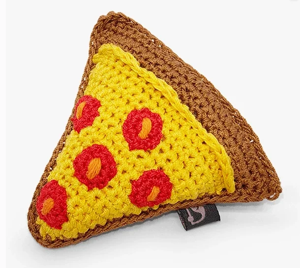 Crochet Pizza Dog Toy from Dogo Pet