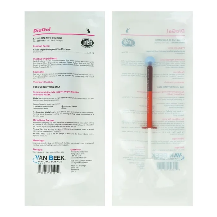 DiaGel Diarrhea Control Gel for Kittens (under 6 lbs) 0.5mL