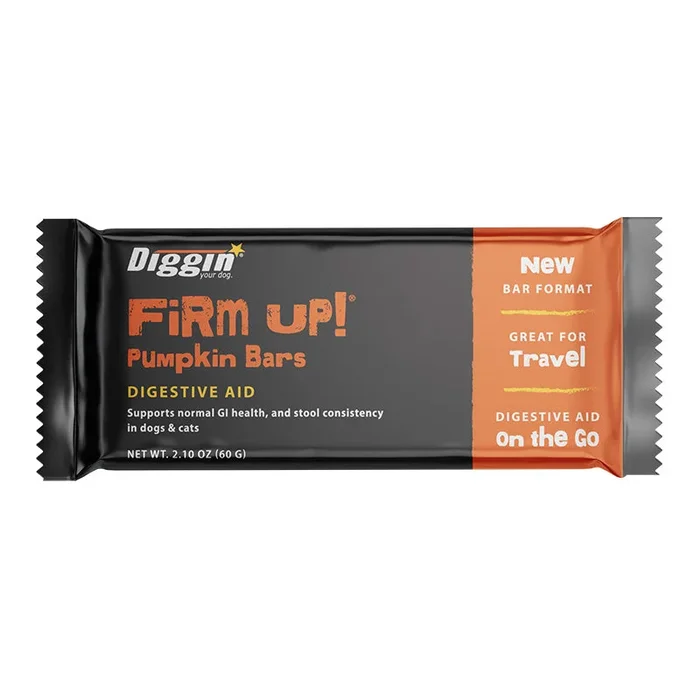 Diggin’ Your Dog Firm Up! Pumpkin Super Dog & Cat Supplement Bars 2.1oz
