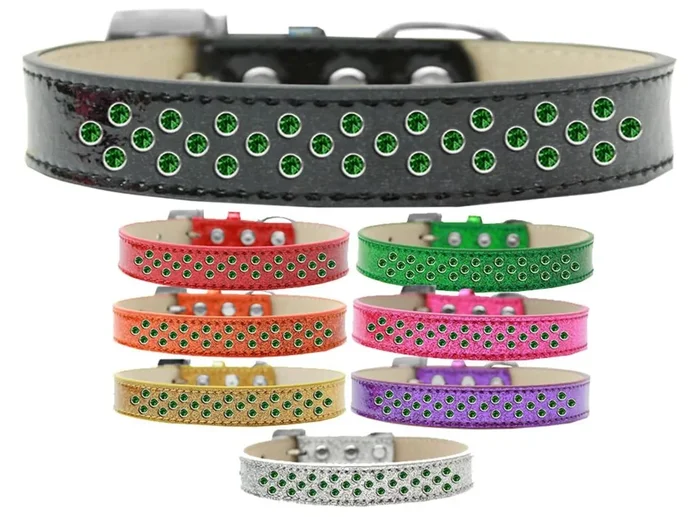 Dog, Puppy & Pet Ice Cream Collar, Emerald Green Crystal Rimsets Sprinkles Emerald Green 14