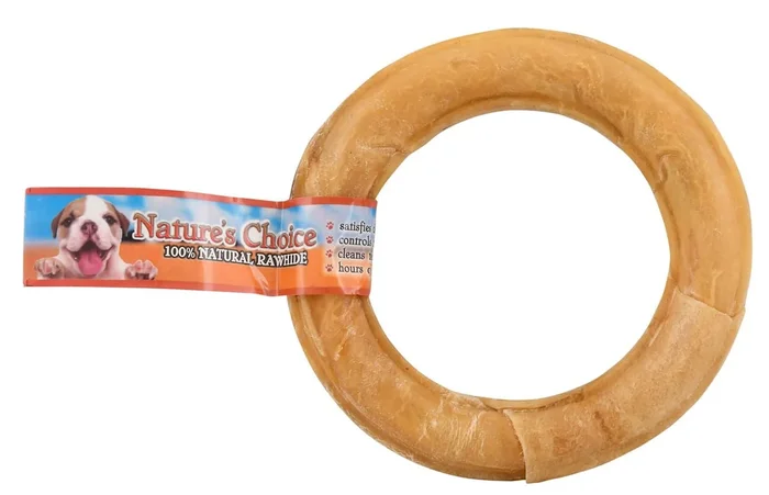 Donuts de cuero crudo prensado, 6″ de diámetro