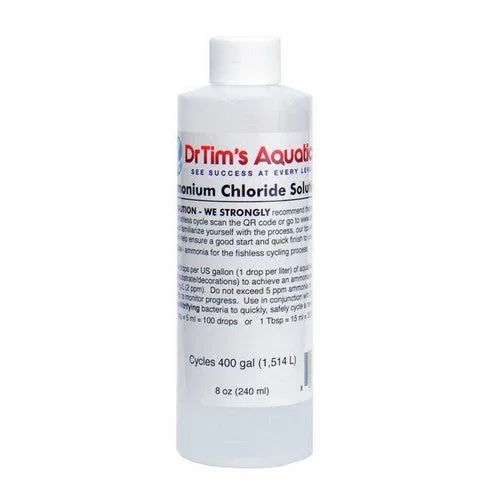 Dr Tims Aquatics, Dr. Tim’s Aquatics Ammonium Chloride Solution for Fishless Cycling, 8 Oz